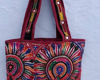 Rabari Tasche Banjara Bag, Boho Rabari Tasche, Rabari Tribal Tasche, handbestickte Tasche, Hobo Tasche Ibiza, Strandtasche BG-107