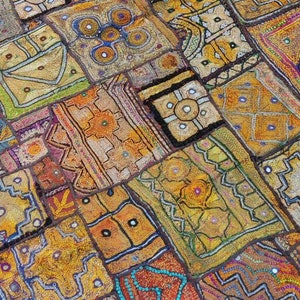 Hippie home tapestry Boho patchwork Tapestry Vintage Embroidery wall decor Banjara Embroidery home Decoration WH-40/60-127