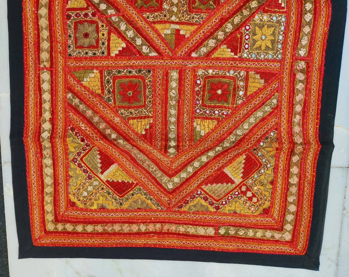 Tapisserie Brodée Main Vintage Du Guatemala - Décor Mural Ethnique - Bon état