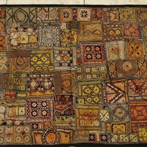 Boho Patchwork Tapestry, banjara Embroidery decorative wall hanging WH-40/60-122