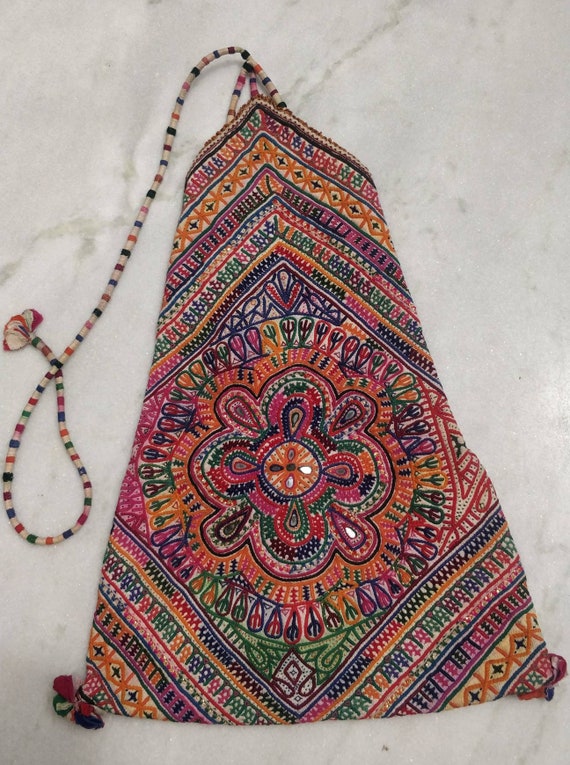 Beautiful hand Embroidered Rabari bag, Vintage Rab