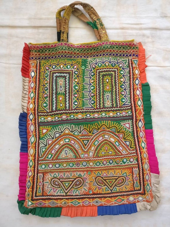 Vintage Rabari bag, Banjara Embroidered bag, India