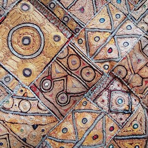 Bohemian Tapestry Vintage hand Embroidered old wall hanging unique tribal interior, ethnic wedding home Decoration WH-40/60-138