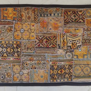 Boho tapiz patchwork zari bordado tribal tapiz banjara colgante de pared WH-25/50-524