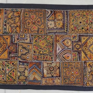 Boho tapestry Vintage Patchwork zari Embroidery Bohemian wall hanging Banjara Tapestry WH-20/40-127