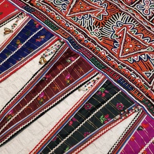 Rabari Toran Decor: Vintage Rabari Toran hanging Door topper Door decor Tribal Door hanging Rabari Temple decor Boho home TR- 111