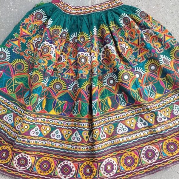 Boho Banjara weddin skirt green color Banjara boho skirt Ahir Banjara tribe's Dancer's Skirt Boho Gypsy Vintage Flare hippie skirt SK - 5005