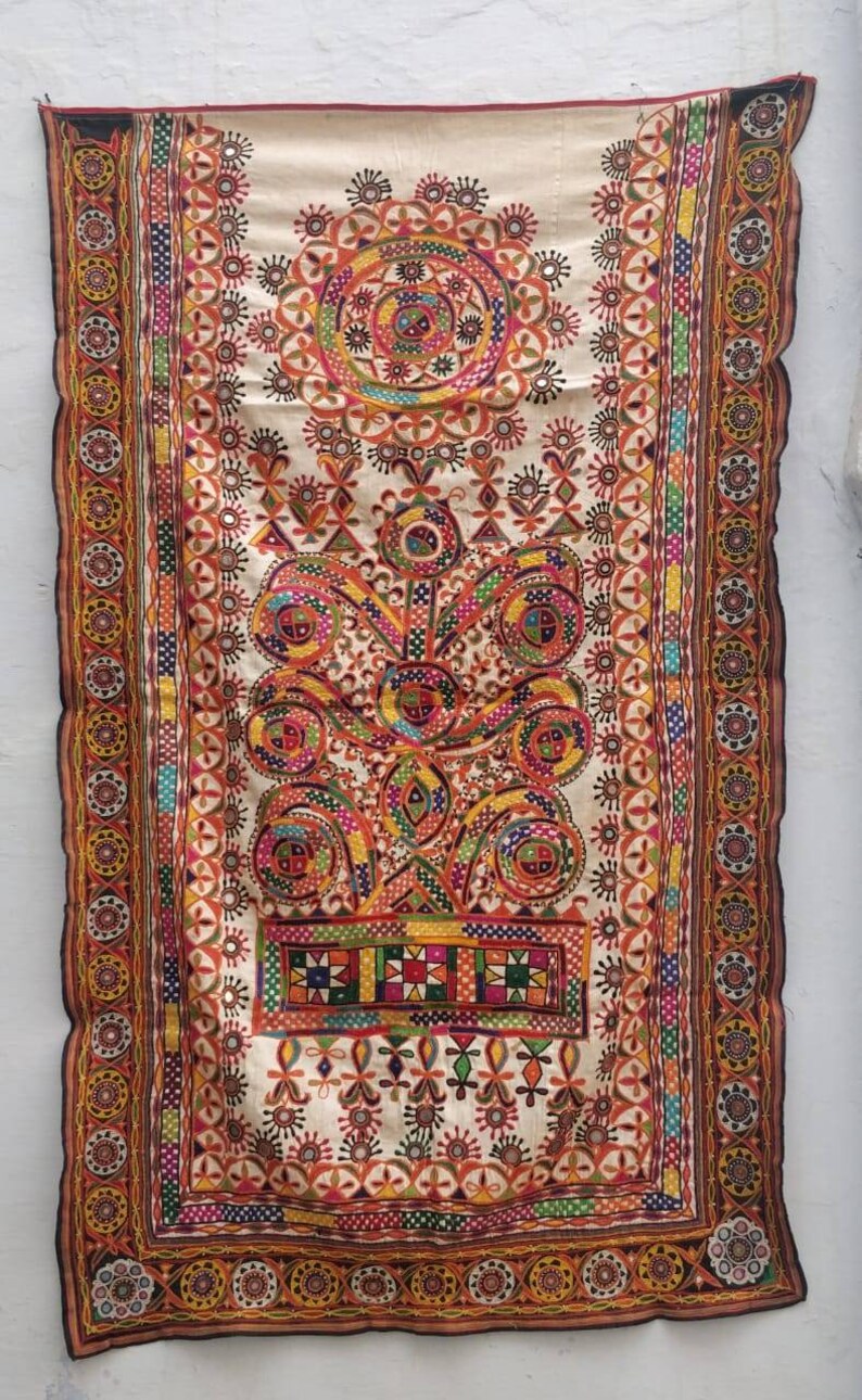 Vintage Tribal Tapestry Hand Embroidered Tapestry From Etsy