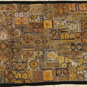 Banjara Patchwork Tapestry hand Embroidered old wall hangingn tribal interior Bohemian home decor farmhouse Decoration WH-40/60-119