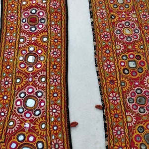 VINTAGE door side Decor boho Wall Hanging Vintage Hand embroidered L shape door panel Ahir Banjara Tribe&#39;s living room Decoration