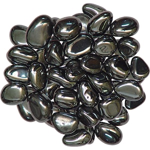 Tumbled Hematite Crystal, Natural Polished Hematite Gemstone, Powerful Grounding and Protection Stone, Activates and Cleanses Root Chakra