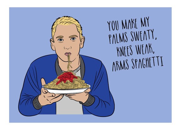 Eminem Mom's Spaghetti card Eminem card Eminem card | Etsy