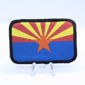 Arizona State Flag removable patch 2&quot;x3&quot; morale patch with hook and loop backing