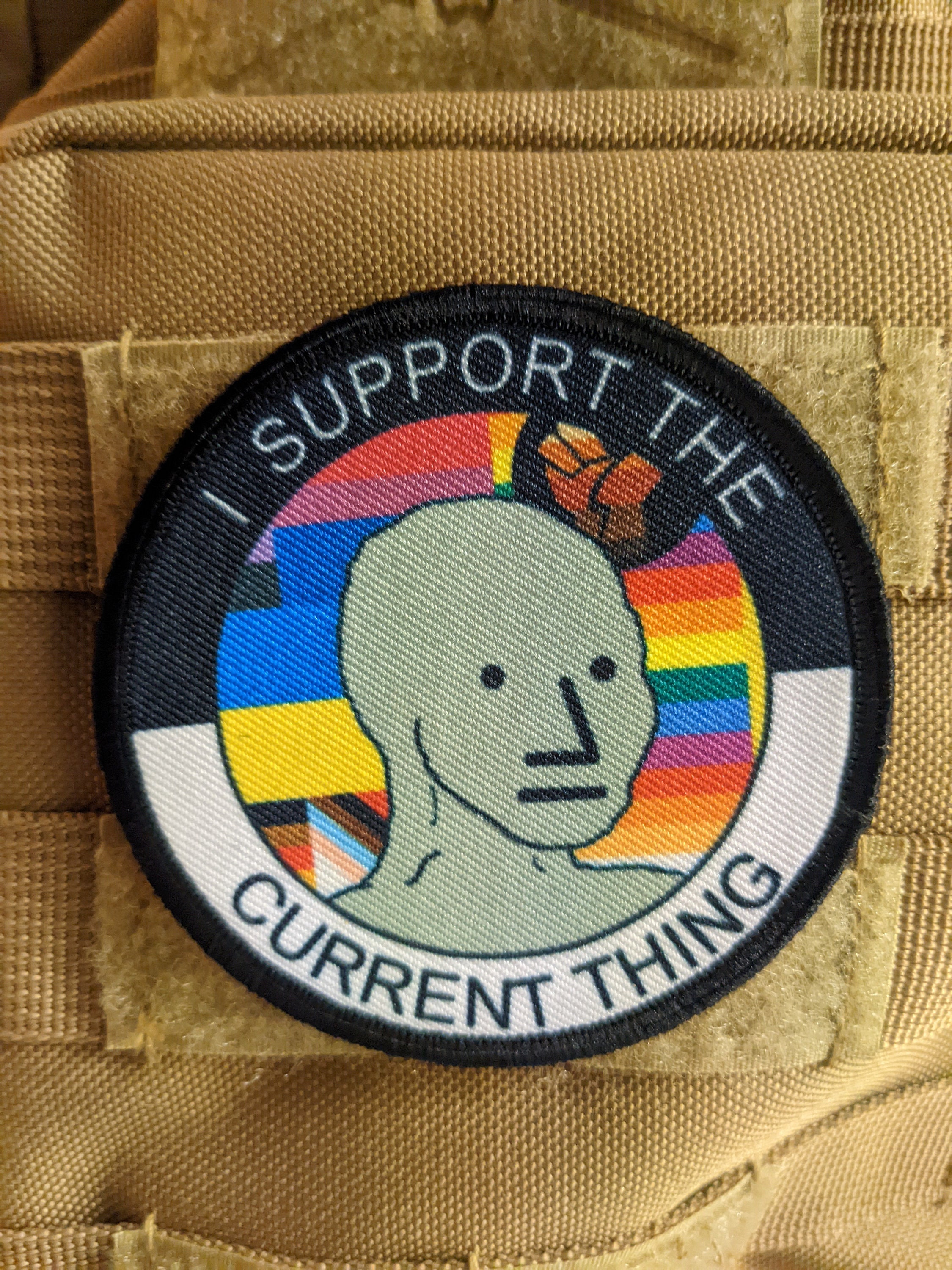 Bearded Chad Meme yes 2x3 Morale Patch 