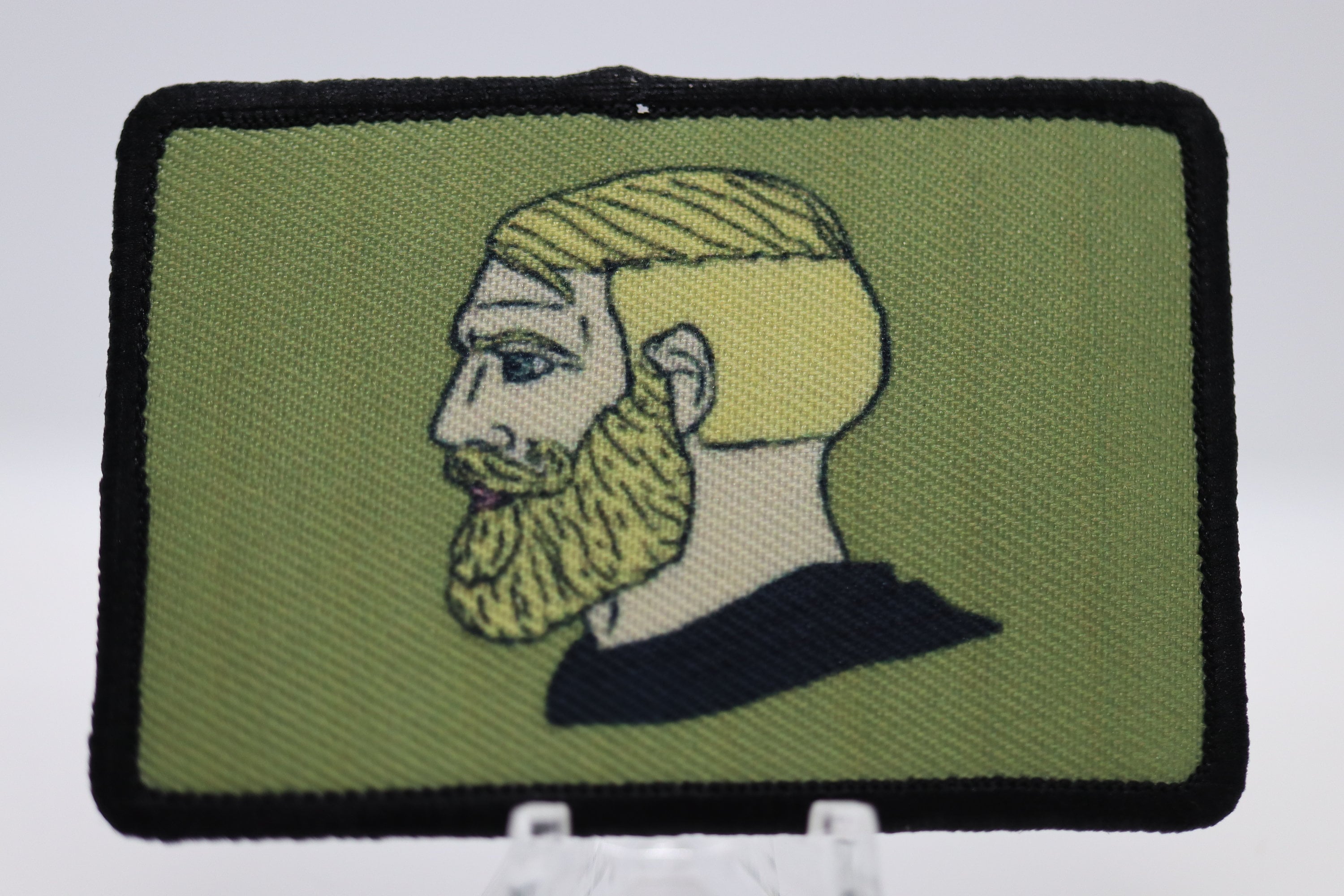 Bearded Chad Meme yes 2x3 Morale Patch 