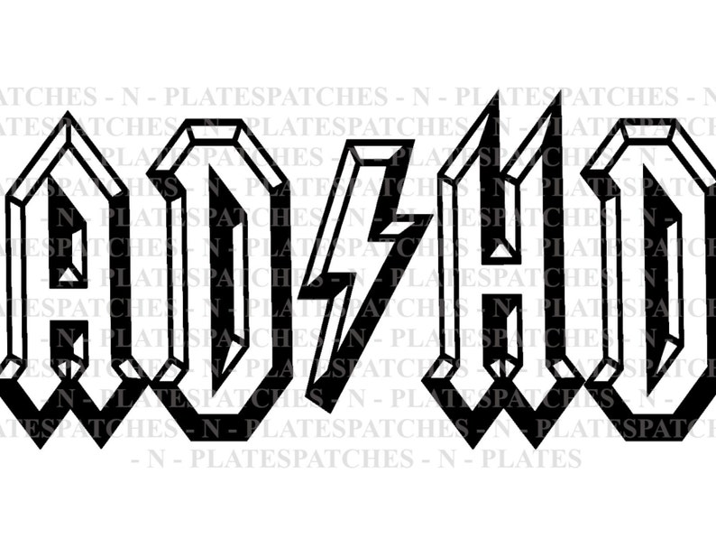 ADHD Meme ACDC Parody Svg Png Dxf Svg Png Cricut Cut Files - Etsy