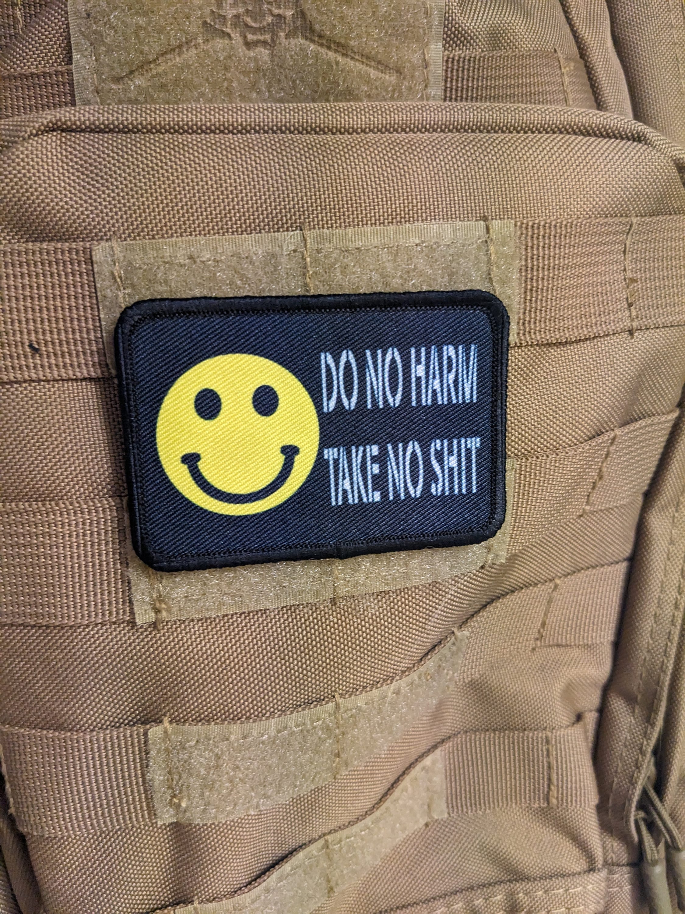 Shithook Patch Do No Harm Take No Shit Smile Meme 2