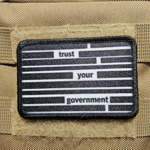 Trust Your Government Redacted Document Censorship Meme Patch 2