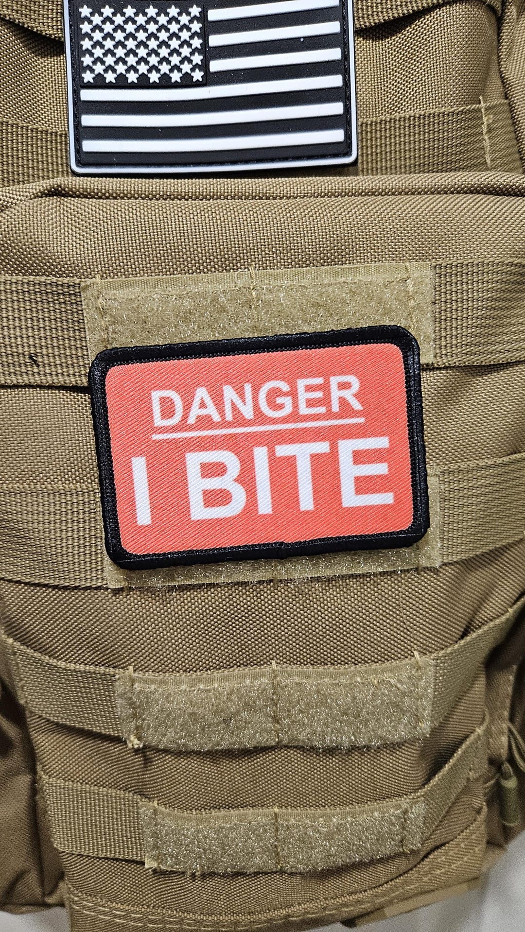 Danger I Bite Dog Vest Patch 2