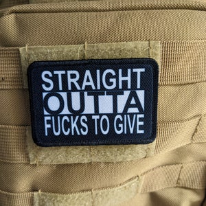 Toppa morale rimovibile da 2"x3" con retro in velcro, direttamente dal cazzo per dare