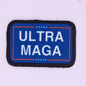 Ultra maga blue meme 2&quot;x3&quot; morale patch with hook and loop backing