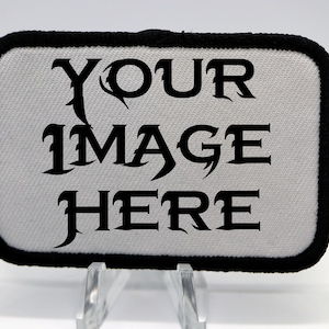 Custom choose your own image or text 2"x3" hook & loop morale patch