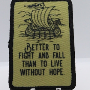 Viking Proverb fighing 2&quot;x3&quot; morale patch with hook and loop backing