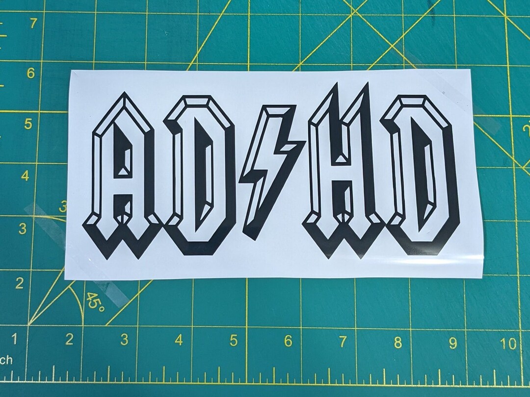 AD/HD Ac/dc Meme Vinyl Decal 8 10 Multiple Colors Are Available Bumper ...