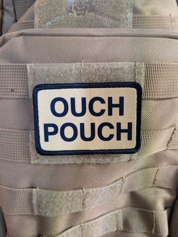 Ouch Pouch Tan First Aid Removable Patch 2x3 Morale Patch With Hook and  Loop Backing 