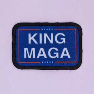 KING maga blue meme 2&quot;x3&quot; morale patch with hook and loop backing