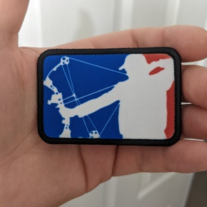 Major league bow hunter funny meme 2&quot;x3&quot; morale patch with hook and loop backing