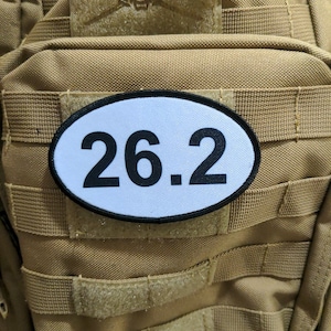 26.2 Marathon Lauffeier 4 &quot;x 2,5&quot; ovaler Patch mit Klettverschluss auf der Rückseite