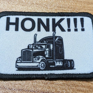 Freedom Truckers HONK!!! meme 2&quot;x3&quot; morale patch with hook and loop backing removable