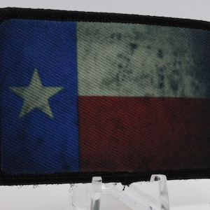 Texas Flag Patch lone star state 2&quot;x3&quot; morale patch with hook and loop backing