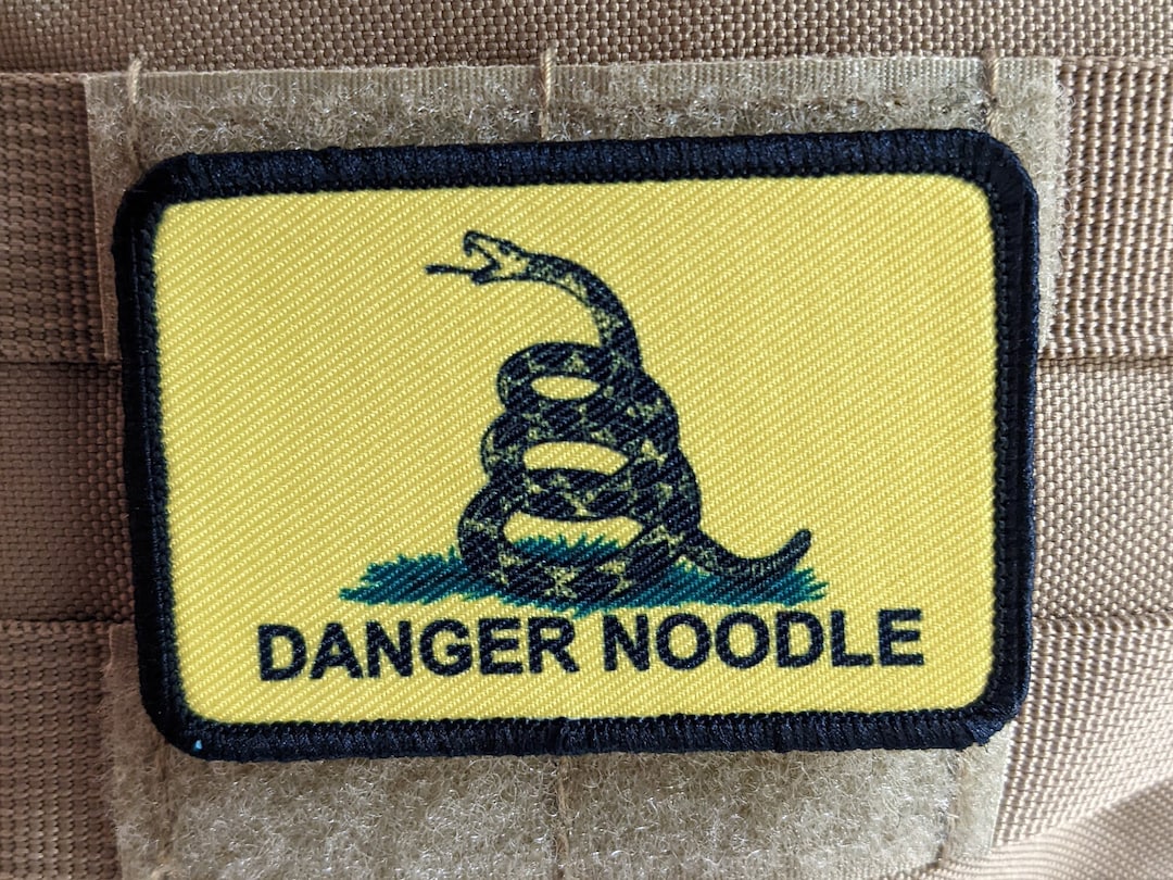 Danger Noodle Gadsden Flag Meme 2"x3" Removable Morale Patch With Hook ...