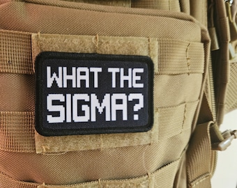 What the sigma meme-patch van 2 x 3 inch met klittenband aan de achterkant