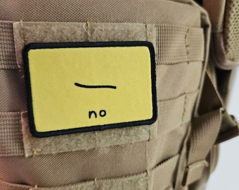 No snake bad drawing parody Gadsden flag meme 2"x3" removable morale patch with hook and loop backing