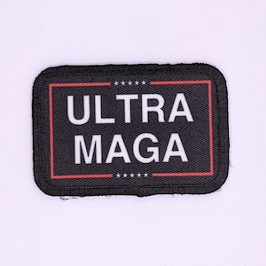 Ultra maga black meme 2&quot;x3&quot; morale patch with hook and loop backing