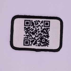 Rickroll QR Code Embroidered Patch 