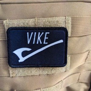 Toppa morale con meme ascia vichinga norrena 2"x3" con supporto in velcro