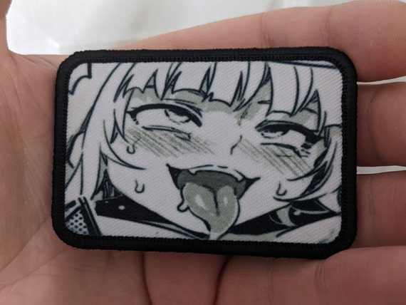 Ahegao Face Meme Anime Sexy O Face 2x3 Removable Morale Patch With