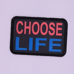 CHOOSE LIFE Pro-Life anti-abortion 2&quot;x3&quot; morale patch with hook and loop for hat