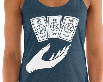 Main de joueur de tarot - Char Racerback féminin