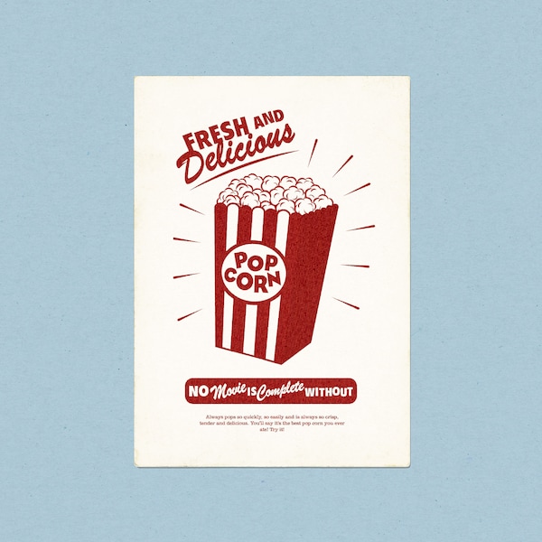 Retro Popcorn Print