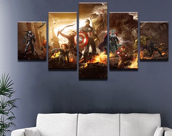 Ironman Captain America Large Poster Wall Art Print A0 A1 A2 A3 Maxi