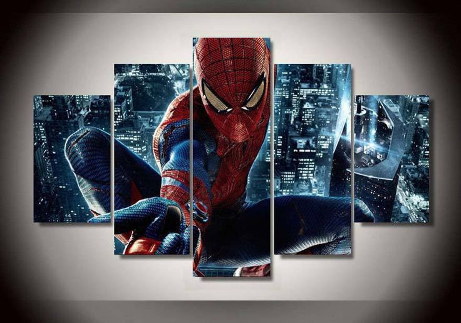 5 panels Spiderman Canvas Art Marvel SpiderMan Poster Piece Etsy