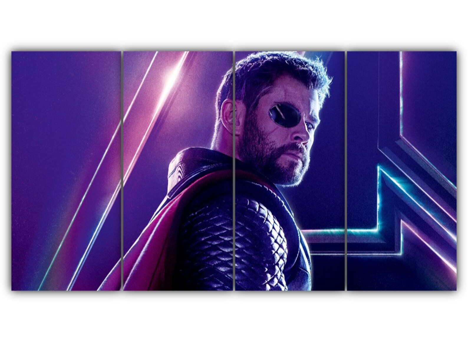 4 Panels Thor Eyepatch Multi Canvas Wall Art Poster Print Etsy