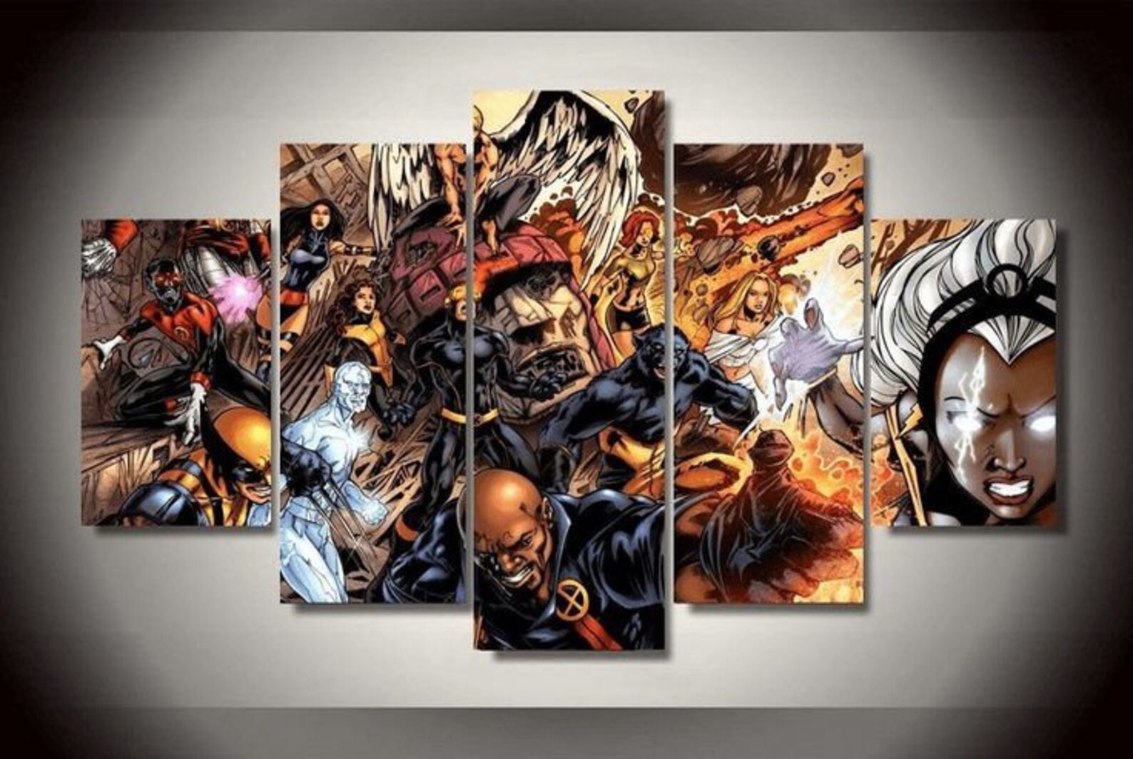 5 Panels X Men Canvas Art Marvel Comics X Men Poster Piece Etsy
