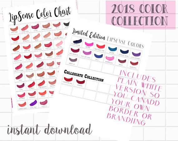 2018 Lipsense Color Chart