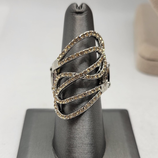 Rhinestone Stretch Ring Etsy